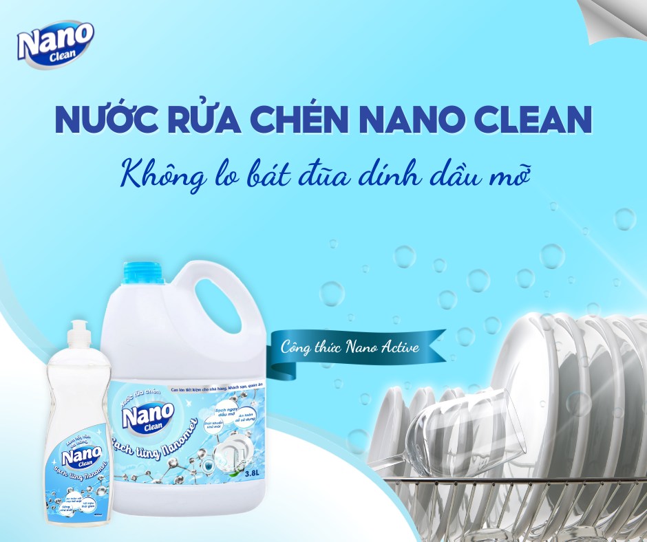 NƯỚC RỬA CHÉN NANO CLEAN 3,8KG